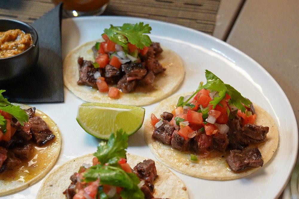 Carne Asada Tacos at Dos Burros